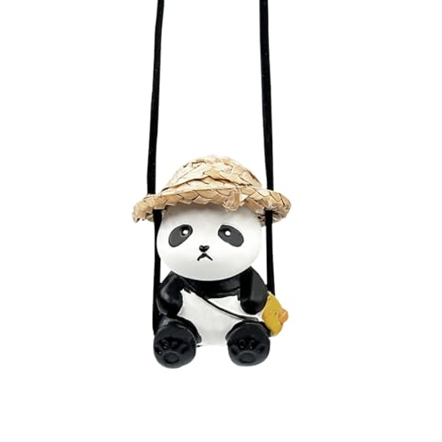 Swinging Panda Car Hanging Accessories, Car Rear View Mirror Charm, Cute Auto Mirror Pendant Present, Auto Interior Decoration Accessories for Cars, Office, Home (Panda) - size: Panda