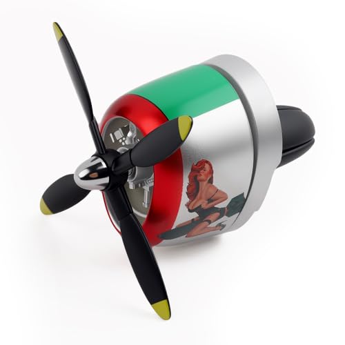 2026 Varga Girl P-47 Car Air Freshener,Varga Girl P-47 Fighter Car Vent Clips with Spinning Propeller for Reducing Odors,Universal Air Vent Decorations for Cars as Gift for Men & Pilots - color: P-47 Fighter Plane