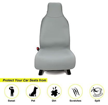 Waterproof Neoprene Car Seat Cover, Sweatproof Non-Slip Seat Protector, Universal Fit for Front Bucket or Rear Bench Seat of Cars, SUVs, Vans, Trucks, Compatible with Airbags and Armrests - color: Gray