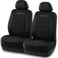 Skechers Memory Foam Car Seat Covers,Thick Cool Touch Fabric Seat Covers Front Seat Covers Airbag Compatible,Automotive Comfort Protection for Most Cars,Vans,Trucks,SUV,Black