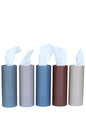Cylinder Car Facial Tissue Holder, 5 Pack, 50 Tissues Per Cylinder, with Easy Open Lid, 3-Ply Tissues for Your car, Home and Office. Geometric Patterns (Matte Palette) - color: Matte Palette