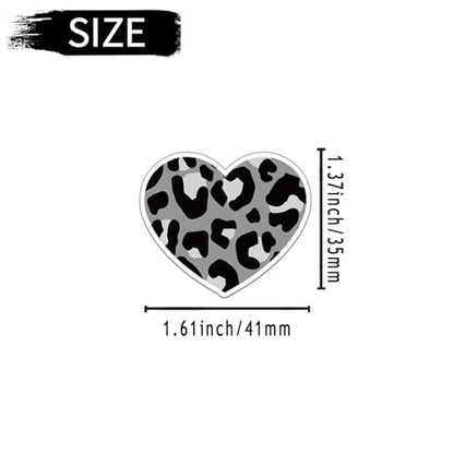 6 Pcs Heart Air Vent Clips, Cute Heart Cars Air Fresheners Vents Clips Funny Cars Diffuser Vent Clips Car Interior Decor Charm Cute Car Accessories Decoration for Women Automotive (Leopard Texture)