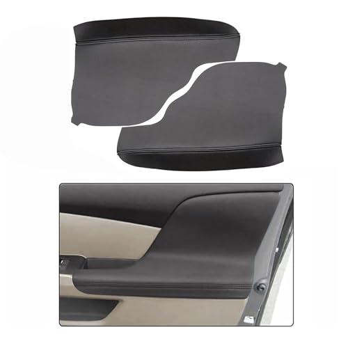 FZJDSD 2pcs Black Auto Door Panel Armrest Cover Replacement Compatible with Honda Odyssey 2011 2012 2013 2014 2015 2016 2017 Microfiber Leather Car Door Armrest Replacement Anti-Scratch - color: Black