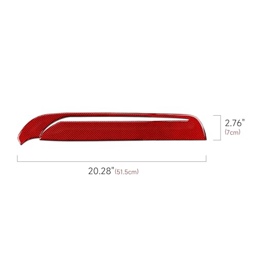 Car Copilot Glove Box Cover Decals for 2011-2020 Dodge Durango Accessories Carbon Fiber Interior Stickers, Red - color: Copilot Glove Box Trim