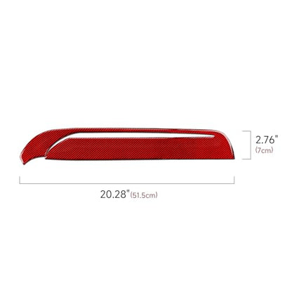Car Copilot Glove Box Cover Decals for 2011-2020 Dodge Durango Accessories Carbon Fiber Interior Stickers, Red - color: Copilot Glove Box Trim