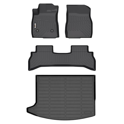 AIPOIL® Floor Mats & Cargo Liner Set for 2020-2024 2025 2026 Buick Encore GX FWD All Weather Protection TPE Anti-Slip Automotive Full Set Custom Car Mats Accessories - Black - style: 31) For Encore GX FWD 2020-2026 Full Set