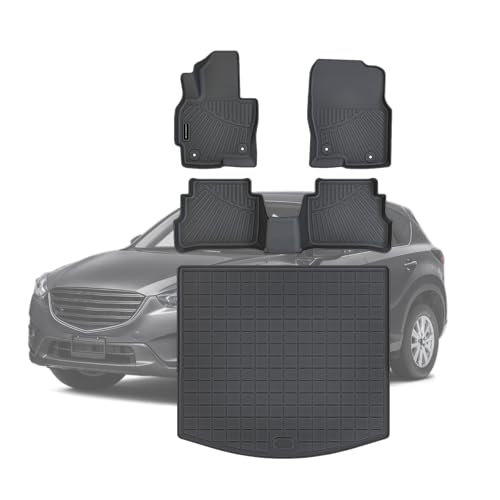 TPE Floor Mats for Mazda CX5 2013-2016 All Weather Car Floor Liners Fit Mazda CX5 2013-2016 Accessories Black - size: 2013-16|For Mazda CX5|1st&2nd