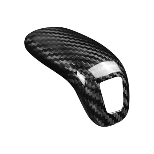 Compatible wth Carbon Fiber Gear Shift Knob Cover Automotive Shift Lever Decoration for Porsche Panamera 2017-2023 (Black)