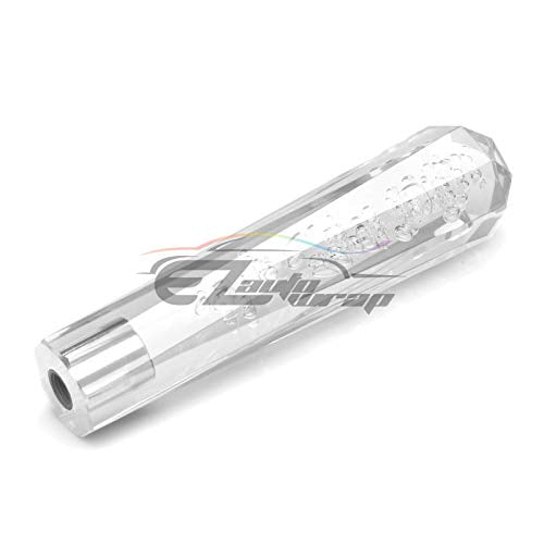 EZAUTO WRAP Shift Knob Stick Crystal Transparent Bubble Clear Transparent Throw Gear Shifter 20cm - color: Clear Transparent, size: 20cm