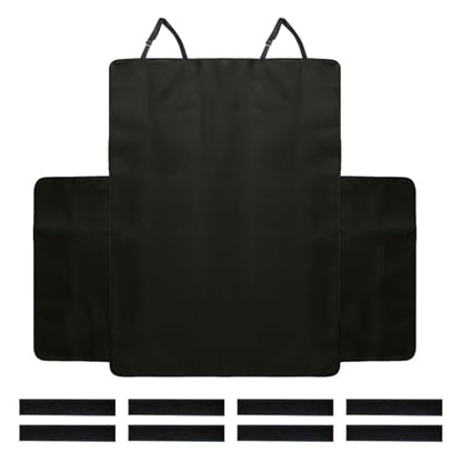 SUV Cargo Liner for Dogs, Heavy Duty Waterproof Oxford Cloth Pet Trunk Protector Mat, Non-Slip Washable Dog Cargo Cover, Universal Vehicle Pet Travel Accessories for Cars/Trucks(Black) - size: Black