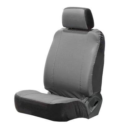 Universal Nylon Canvas Fitted Bucket Seat Cover, Cut-Resistant & Waterproof Front Seat Protector for Trucks (Grey) - color: Grey