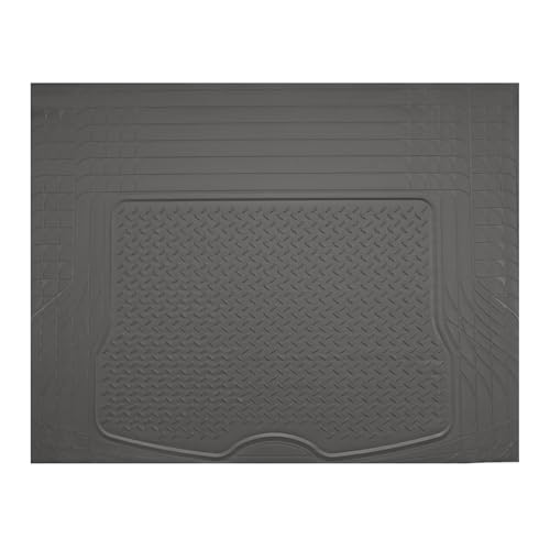 PIC AUTO Heavy Duty Cargo Liner, Trimmable All-Weather Rubber Trunk Mat for Cars, SUVs, Vans & Trucks, Anti-Slip Backing, Durable Protection, Large, Gray - color: Gray
