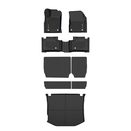 TPE Floor Mats Fit Jeep Grand Cherokee 2011-2021, WK 2022-2023 1st 2nd and 3rd Row Truck Accessories Cargo Liners All Weather Protection 8PCS Alfombras para Carro - size: Fit Grand Cherokee 2011-2021 | Black 8PCS
