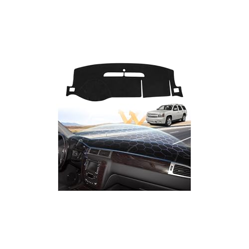 Sunsdrew Dash Cover for 2007-2014 Chevrolet Suburban/Tahoe&GMC Yukon,2007-2013 Chevy Avalanche Silverado 1500 LTZ&GMC Sierra SLT Denali Dash Cover Mat Accessories Nonslip Mesh Protector No Glare - size: 07-14 Tahoe Dash Cover