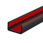 Rubber Edge Trim, 1-3/8 inch (35mm) Wide U Channel Edge Trim, Big Size U Shaped Trim, Self Adhesive Edge Banding for Plywood, Woods,Interior Doors, Countertop, Length 20Ft, Black - size: Size1-3/8"(Fit 1-5/16"~1-716"), L20'