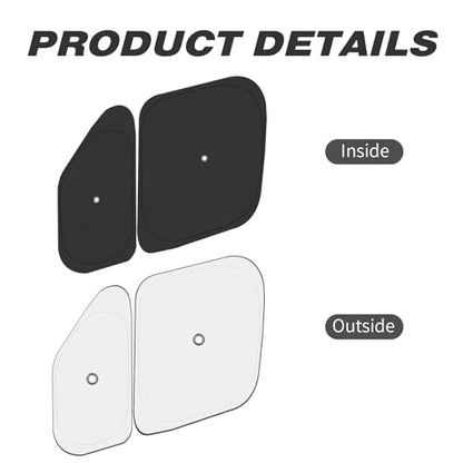 Front Side Window Sun Shade for 2014-2025 Dodge RAM ProMaster Full Size Cargo Van, Foldable Window Sunshade Sun Visor Protector, Side Window Shades Sun Shield Blocks UV Rays Heat, Pack of 4 - size: Silver & Black-Fit 2014-2025 Dodge RAM ProMaster