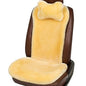 OGLAND Fluffy Cozy Fur Sheepskin Universal Car Seat Cover for Auto Fuzzy Seat Cushion Accessories Automobiles (3 Pack Front, Golden Yellow) - color: Golden Yellow
