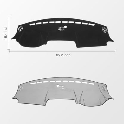 KUST Black Dash Cover for Dodge RAM 1500 2500 3500 2019-2024 2025 2026 Non-Slip Interior for Dodge RAM Accessories Dashboard Cover Custom Fit Dash Mat Sunshade Windshield Glare - size: Ram 19-26(Black)