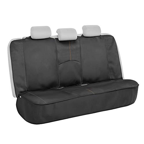 Motor Trend Perfect Symmetry Beige Car Seat Covers, Full Set – Waterproof Neoprene Foam Lining, Durable Front and Back Rear Bench Protectors, Fits Most Car Truck Van and SUV - color: Beige Front Black Rear
