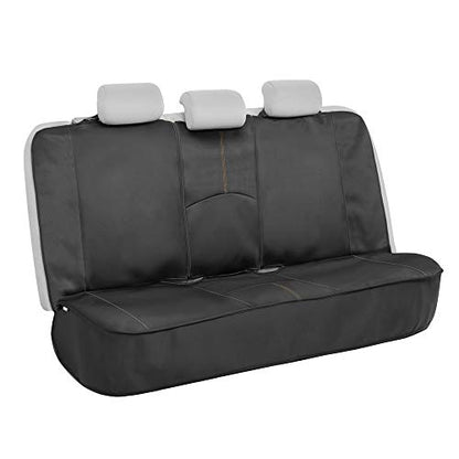 Motor Trend Perfect Symmetry Beige Car Seat Covers, Full Set – Waterproof Neoprene Foam Lining, Durable Front and Back Rear Bench Protectors, Fits Most Car Truck Van and SUV - color: Beige Front Black Rear