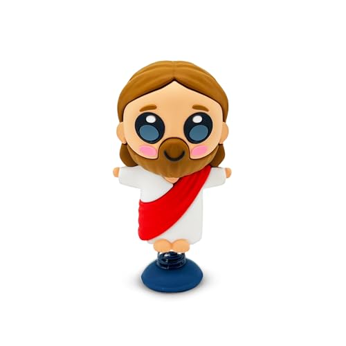Jesus Dashboard Dancer – Fun Bobblehead of Christ with Open Arms – Religious Car Accessory with Sticky Pad – Cute and Unique Gift for Believers, Christian Drivers & Faithful Friends - style: Jesus Dancer