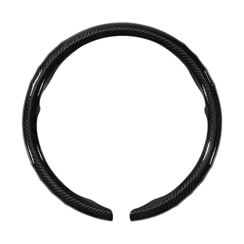 Car Steering Wheel Cover - Integrated Carbon Fiber Pattern Protective Sleeve with Hub Cap Anti-Slip Design - Fits 99% of Models Suitable for 14-16 Inch Sedans, SUVs, and Trucks Interior Accessories