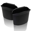 ZONETECH Portable Hanging Mini Car Garbage Can – Classic Black Trash Container - Premium Quality Automotive Universal Compact Traveling Wastebasket for Vehicle,Office,Home (2-Pack) - color: 2-Pack