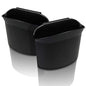 ZONETECH Portable Hanging Mini Car Garbage Can – Classic Black Trash Container - Premium Quality Automotive Universal Compact Traveling Wastebasket for Vehicle,Office,Home (2-Pack) - color: 2-Pack