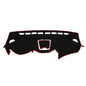 Dashboard Cover Compatible for Hyundai Santa Fe 2013-2018, Non-Slip Polyester Black Red Dash Cover Mat Dash Board Protector Cover - color: Red