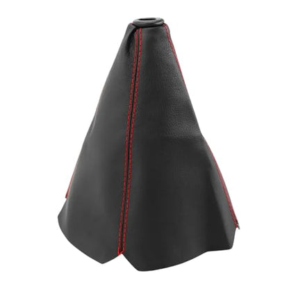 Car Shift Knob Dust Cover, Manual/Automatic Gear Shifter Dustproof Cover Protective Sleeve, Universal Decorative Gear Stick Boot Replacement for Most Car Truck SUV (Black & Red)