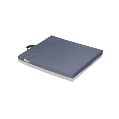 Drive Medical 14888 Skin Protection Gel "E" Wheelchair Seat Cushion, Gel Seat Cushion With Non-Slip Removable Cover, 18" x 16" x 2"