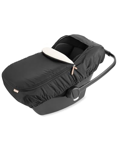 Skip Hop All Seasons Baby Car Seat Cover 4 in 1 Universal Fit with UPF40+ Sunshade and Water Resistant Fabric Oat - color: All Season Oat