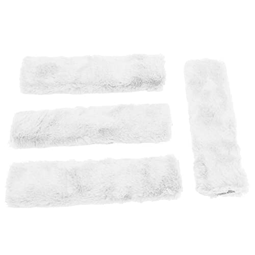 4Pack Seatbelt Covers for Kids,Seat Belt Cushion Cover,Infant Baby Car Seat Neck Shoulder Strap Pads,Soft Newborn Carseat Stroller Straps Covers Accessories(White) - color: White