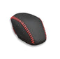 Leather Gear Shift Knob Cover Compatible with RAV4 2019-2025 Highlander 2020-2024 Car Protect Accessories (Red) - color: Red