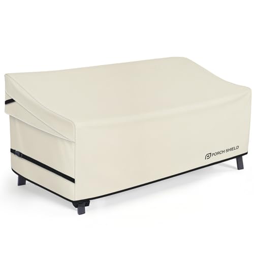Porch Shield Waterproof Outdoor Deep Seat Sofa Cover –Patio Furniture Couch Cover 92W x 40D x 35H inch, Beige - color: Beige, size: 92"W x 40"D x 35"H