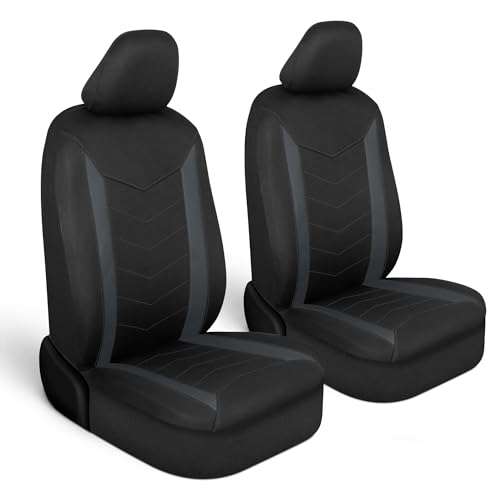 Motor Trend SpillGuard 2 Charcoal Gray Seat Covers for Cars & Seat Covers for Trucks - Neoprene Waterproof Car Seat Covers Front Seats Only - SUV Seat Covers Protector - Forros para Asientos de Carro - color: Charcoal Gray, size: Front Seat Covers