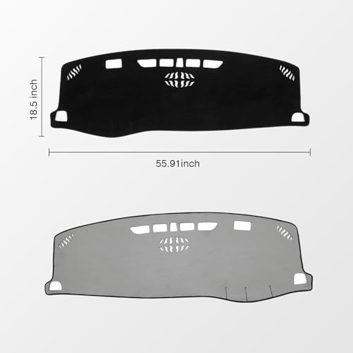 KUST Black Dash Cover for Chevy Chevrolet Blazer 2019-2024 2025 2026 (Not fits for Blazer EV) Polyester Non-Slip Dashboard Cover Interior Accessories for Blazer Custom Fit Dash Mat Sunshade Glare - size: 55.91"×18.5"(Chevy Blazer 19-26)