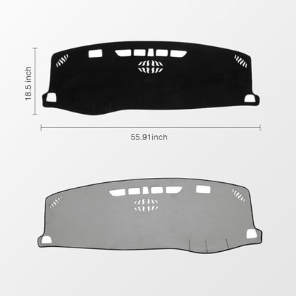 KUST Black Dash Cover for Chevy Chevrolet Blazer 2019-2024 2025 2026 (Not fits for Blazer EV) Polyester Non-Slip Dashboard Cover Interior Accessories for Blazer Custom Fit Dash Mat Sunshade Glare - size: 55.91"×18.5"(Chevy Blazer 19-26)