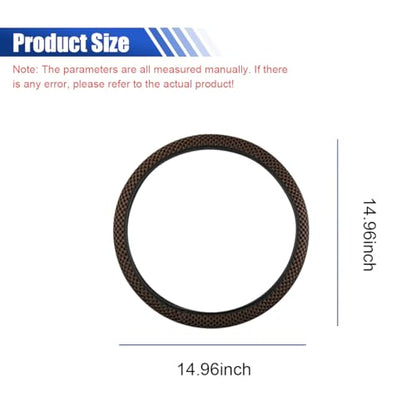 Elastic Stretch Steering Wheel Cover, 15" Breathable Microfiber Ice Silk Steering Wheel Protector, Universal Anti-Slip Car Warm in Winter&Cool in Summer Accessories for Men Women (Coffee) - color: Coffee