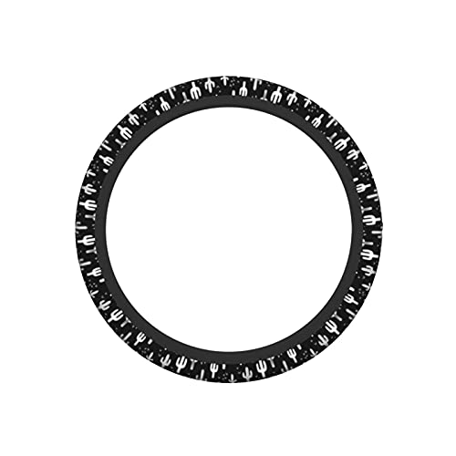 Fun Western Cactus Steering Wheel Covers Non Slip Neoprene Wheel Protector Universal 15 inch for Car Accessories - color: Black40