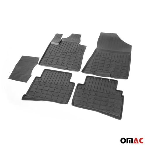 OMAC Floor Mats for Hyundai Tucson 2016-2018 Car Mats All Weather 3D Custom Fit Rubber Mat Waterproof Odorless TPE Floor Liners Laser Measured Non-Slip (Black)