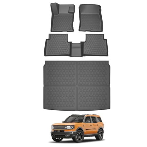 Cargo Mat and Floor Liner Compatible with Ford Bronco Sport 2021-2025 Anti-Slip Floor Mat Trunk Liners for 2021 2022 2023 2024 2025 for Bronco Sport Accessories (Cargo mat+Floor mat) - color: Bronco Sport, size: cargo mat+floor mat