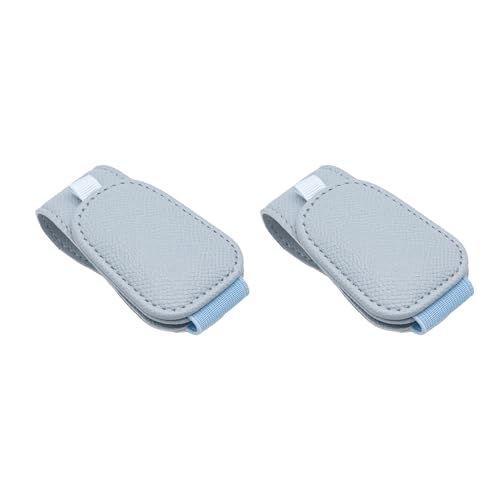 Yuoyar 2 Packs Magnetic Sunglass Holder for Car Visor (Blue) | Magnetic Interior Car Accessories - color: Blue, size: 2pcs