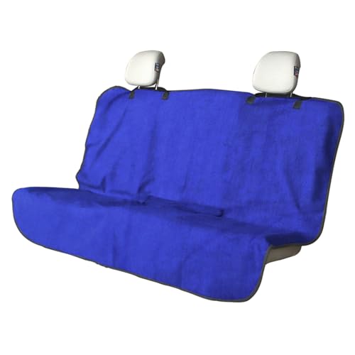 Back Seat Cover for Car Trucks Van SUV,Waterproof Rear Bench Towel Seat Covers for Dogs and Kids,Automotive Backseat Protector (Blue)