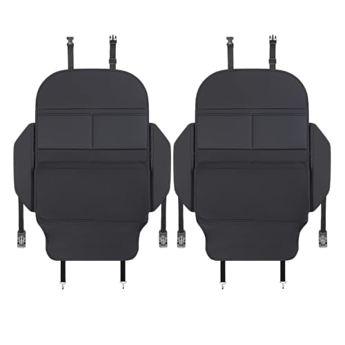 Seat Back Protector,Preventing the Impact of Children Stepping on the Seat Backrest,Beautiful appearance and easy to clean,black (Black -2pcs)