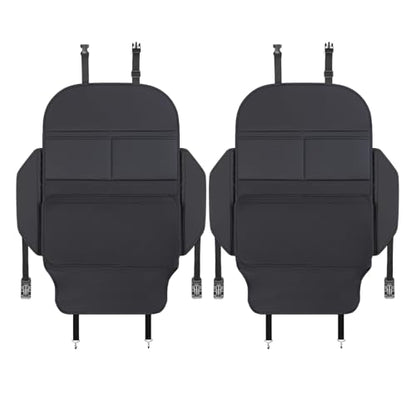 Seat Back Protector,Preventing the Impact of Children Stepping on the Seat Backrest,Beautiful appearance and easy to clean,black (Black -2pcs)