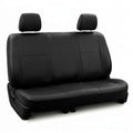 FH Group Classic PU Leather Split Bench Car Seat Cover – Universal Fit for Cars Trucks & SUVs (Black)