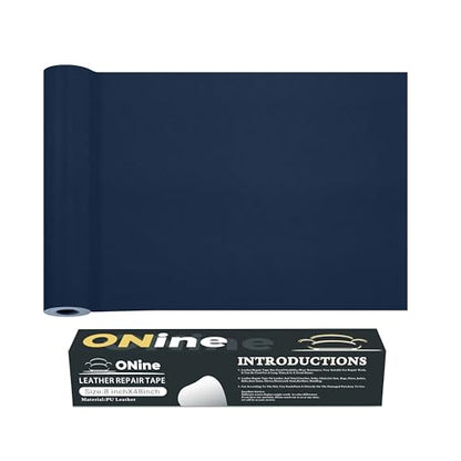 ONine Leather Repair Tape,Self Adhesive Leather Repair Patch,Leather Patches for Furniture,Sofa,Car Seats,Office Chair. Vinyl Repair Kit 8x48in(Blue) - color: Blue, size: 8 x 48 inches