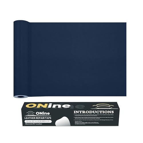 ONine Leather Repair Tape,Self Adhesive Leather Repair Patch,Leather Patches for Furniture,Sofa,Car Seats,Office Chair. Vinyl Repair Kit 8x48in(Blue) - color: Blue, size: 8 x 48 inches