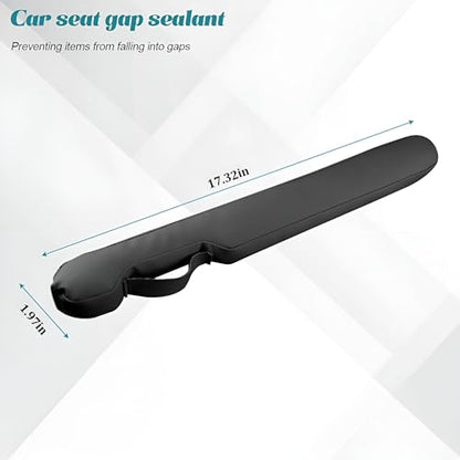 2PCS Car Seat Gap Filler, Soft Foam Automotive Organizer to Fill The Gap Between Seats Console Stop Things from Dropping, Vehicle Seat Side Gap Stopper, Universal for Truck SUV (Black) - color: Black